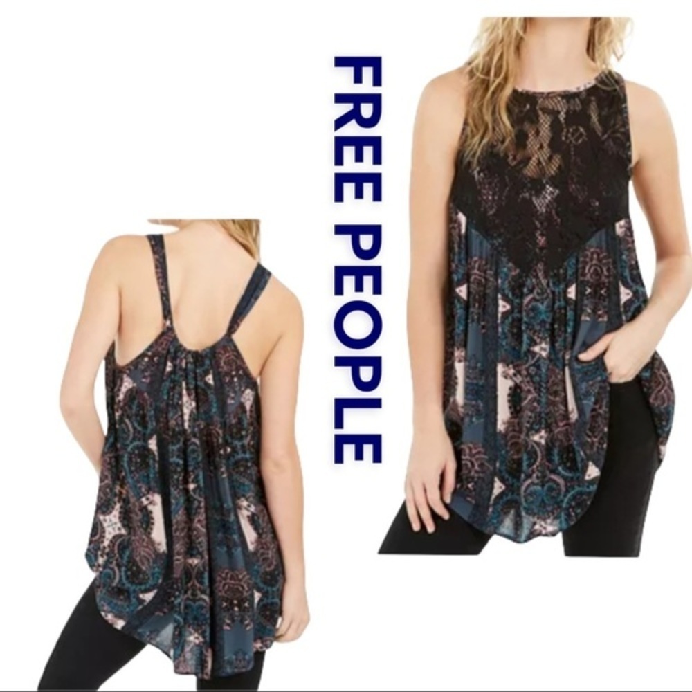 Free People Count Me In Trapeze Dress In BLACK